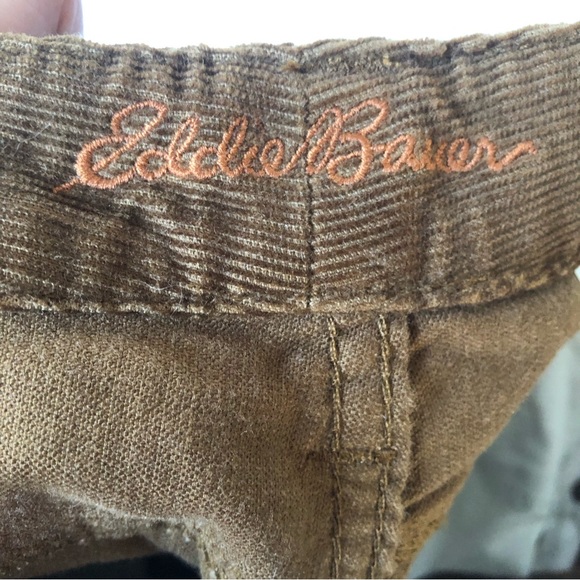 EDDIE BAUER Pants Size 8 Corduroy Flare Brown Retro A031 - Picture 4 of 9